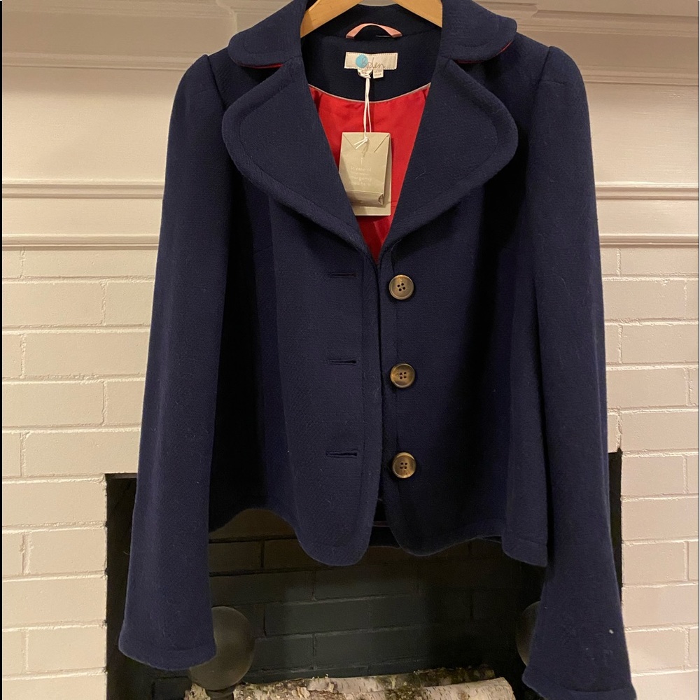 Boden wool blend jacket - size 6 NWT